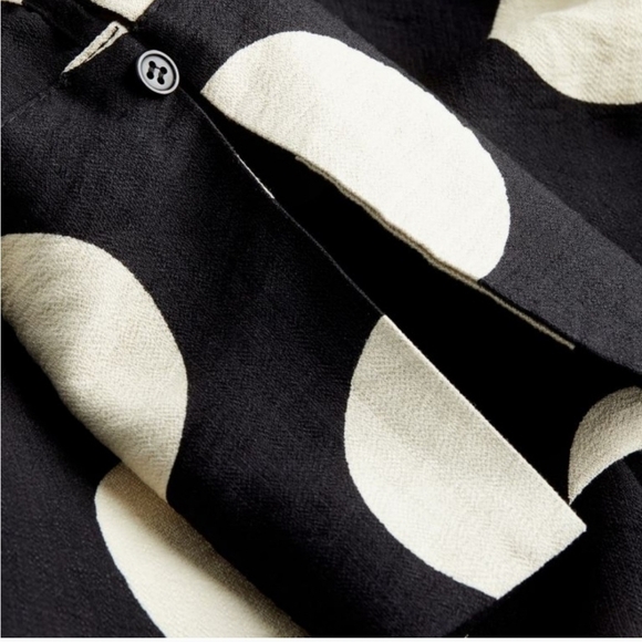 Black and Cream Polka Dot Fabric - Picture 7 of 11